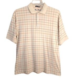 Alan Flusser Men's Polo Button Shirt S Multicolor 100% Cotton Short‎ Sleeve